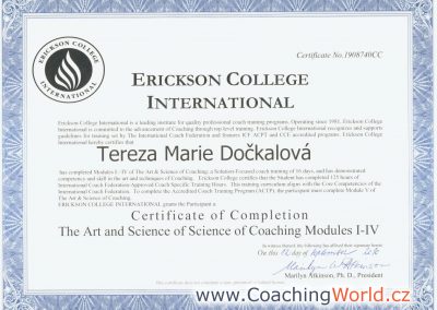 Certifikát, Tereza Dewalt